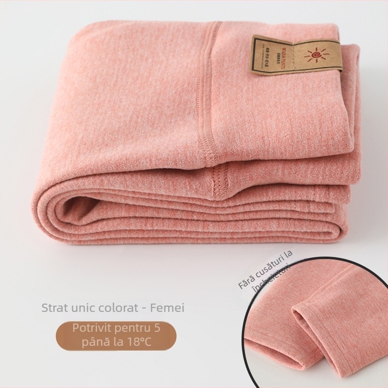 Pantaloni termici pentru copii din cașmir, dublu strat, toamnă-iarnă, unisex, talie medie