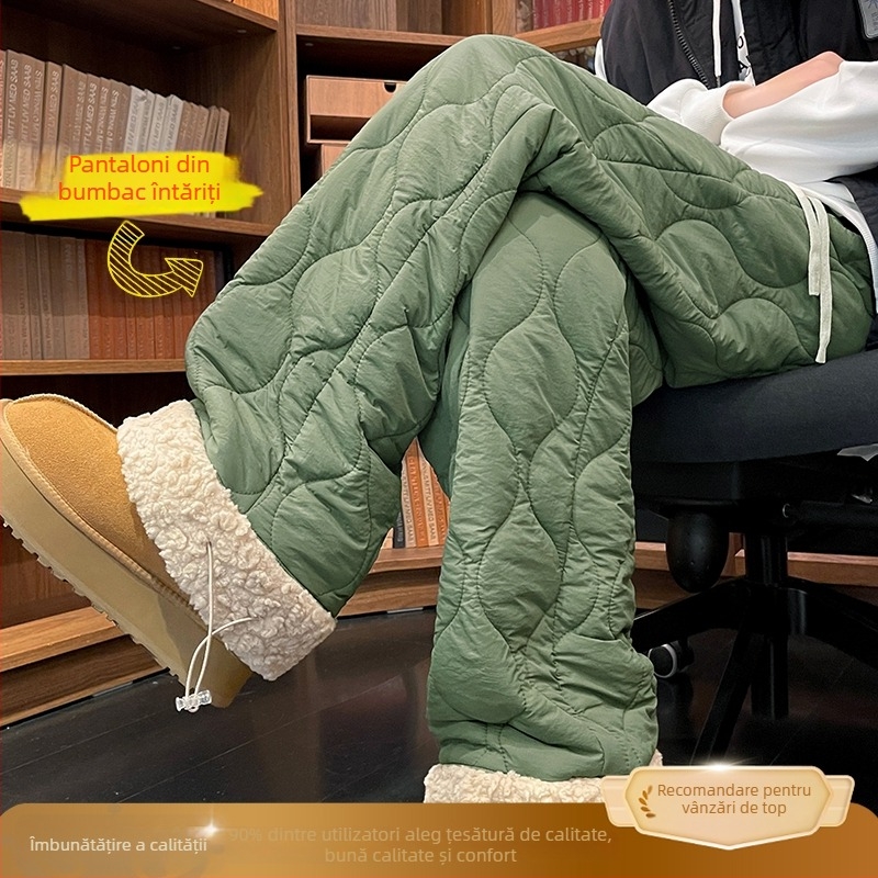 Pantaloni de schi pentru femei, căptușiți cu fleece, umpluți cu nylon, rezistenți la vânt și calzi la -40°C