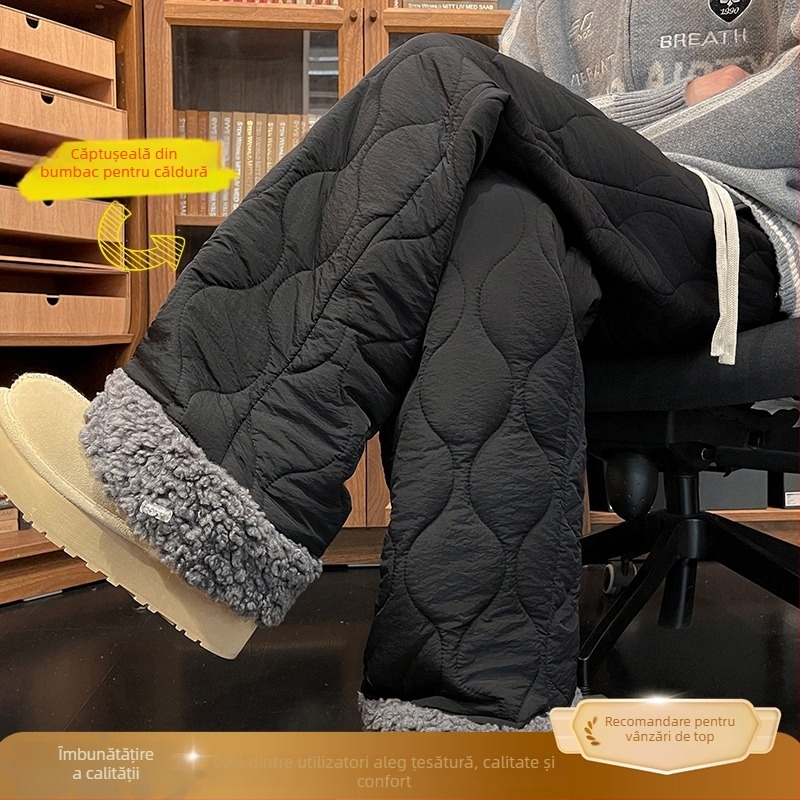 Pantaloni de schi pentru femei, căptușiți cu fleece, umpluți cu nylon, rezistenți la vânt și calzi la -40°C