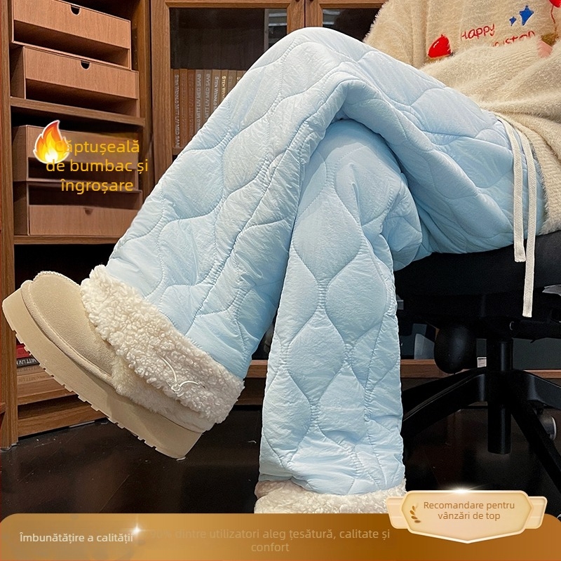 Pantaloni de schi pentru femei, căptușiți cu fleece, umpluți cu nylon, rezistenți la vânt și calzi la -40°C