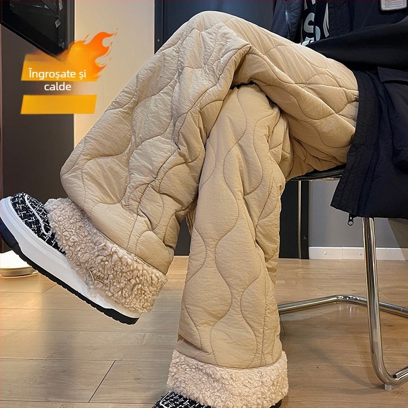 Pantaloni de schi pentru femei, căptușiți cu fleece, umpluți cu nylon, rezistenți la vânt și calzi la -40°C