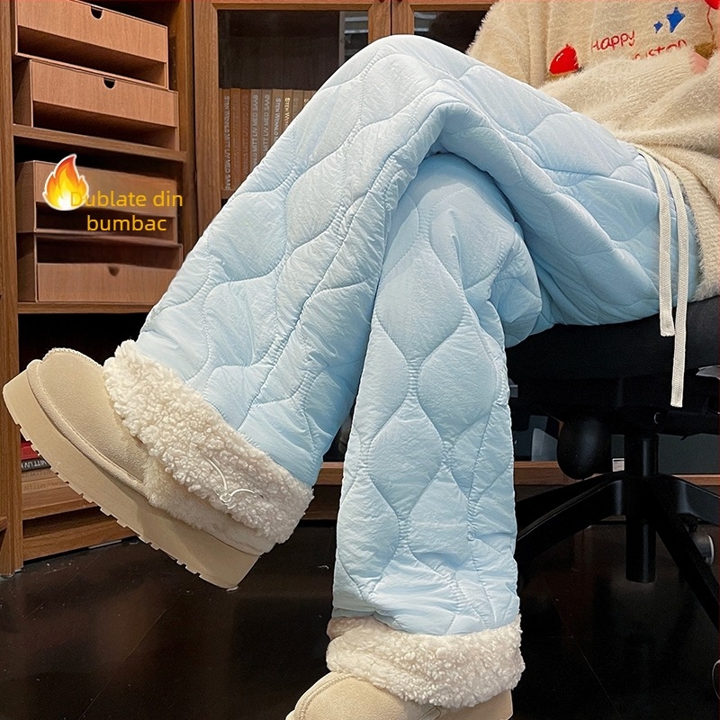 Pantaloni de schi pentru femei, căptușiți cu fleece, umpluți cu nylon, rezistenți la vânt și calzi la -40°C