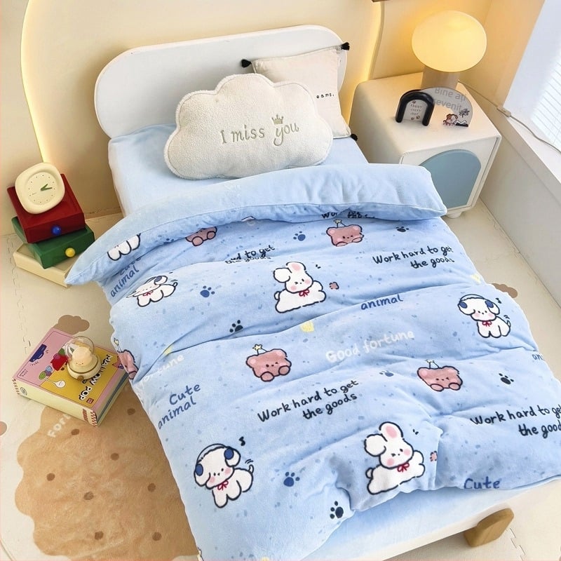 Husă pentru pilotă pentru copii - Model geometric și desen animat, imprimare reactive, greutate 300–500 g