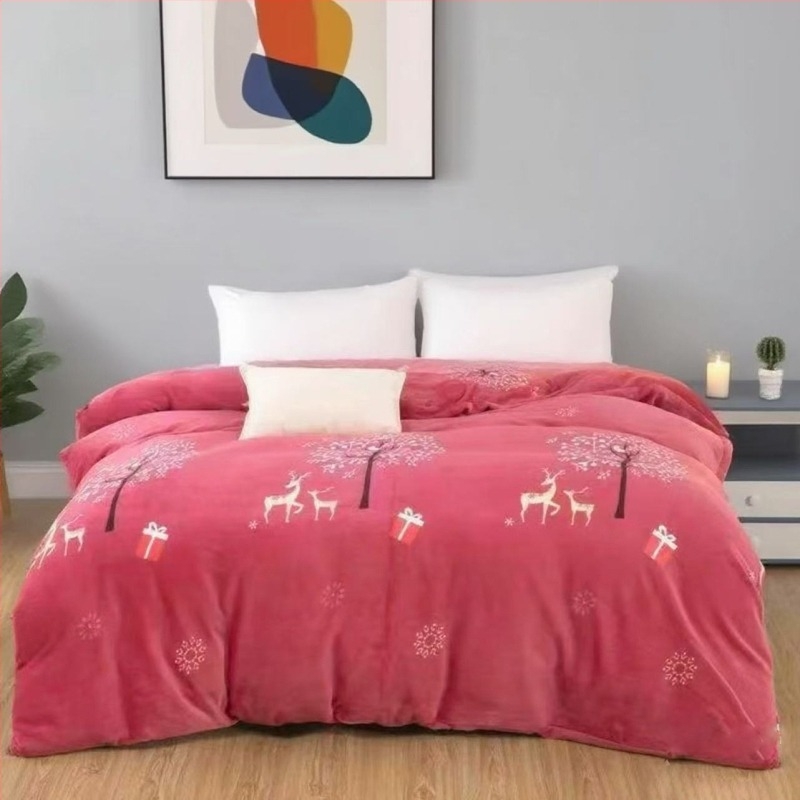 Husă de pilotă din velur de lapte, model plante și flori, imprimare reactive și vopsire, stil minimalist modern