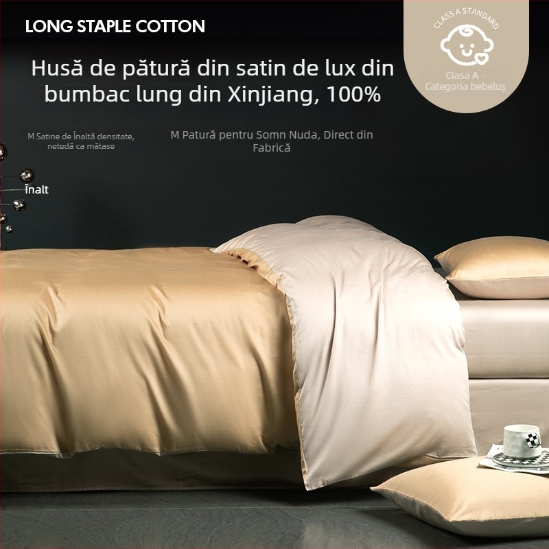 Husă de pilotă din bumbac satinat, fibre lungi, 100s, 1000–1500 g