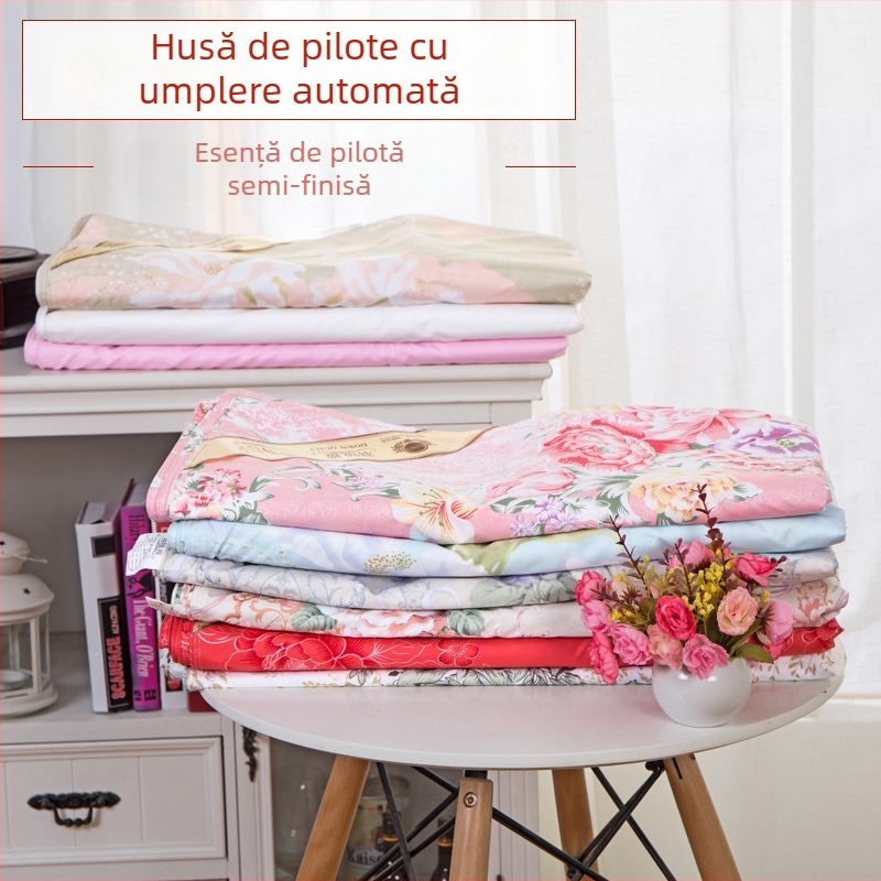 Husă pentru pilotă (Brand: Warm Brahman; Model: Plant flowers; Cusătură: Quilting; Imprimare: Reactive printing and dyeing; Material: Chemical Fiber)