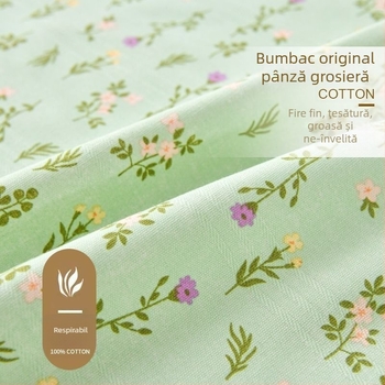 Set de lenjerie de pat din bumbac 100% în dungi — țesătură jacquard și simplă, vopsire reactive, stil pastoral