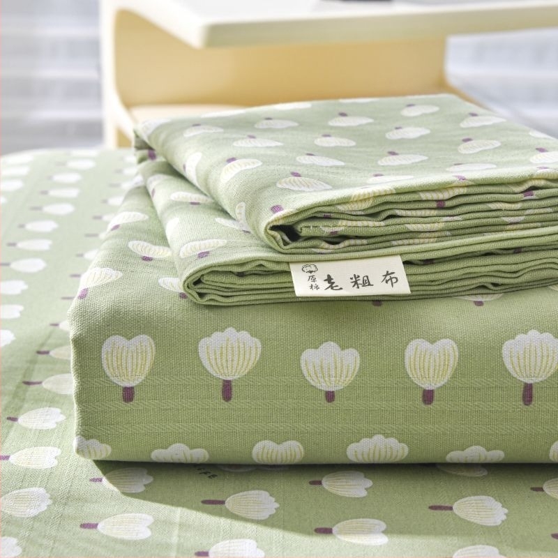 Set de lenjerie de pat din bumbac 100% în dungi — țesătură jacquard și simplă, vopsire reactive, stil pastoral