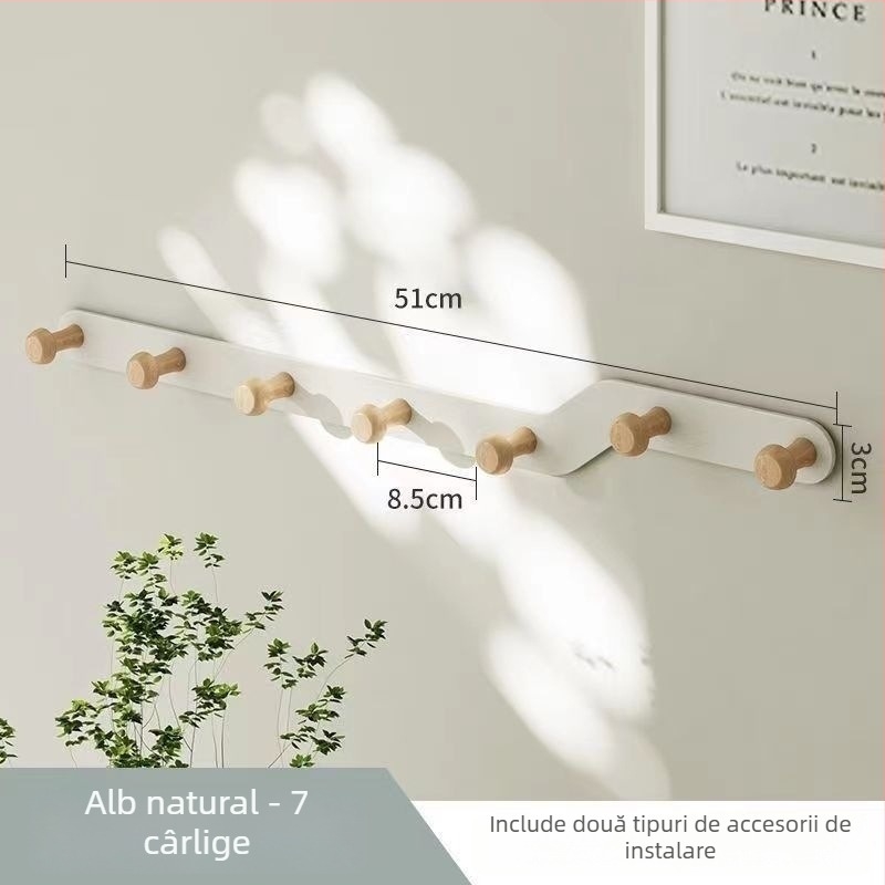 Cuier de ușă din fier, cu mai multe rânduri, agățare din spatele ușii, capacitate 10 kg, stil minimalist modern