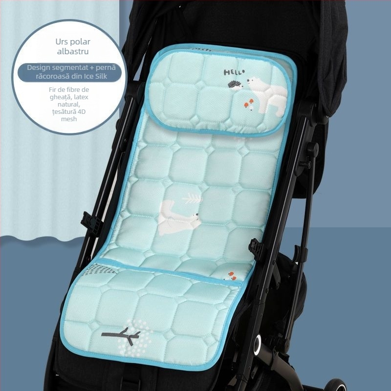 Aimeng Pernă pentru scaunul de cărucior al bebelușului – din in, pentru 0–1 ani, senzație de răcoare