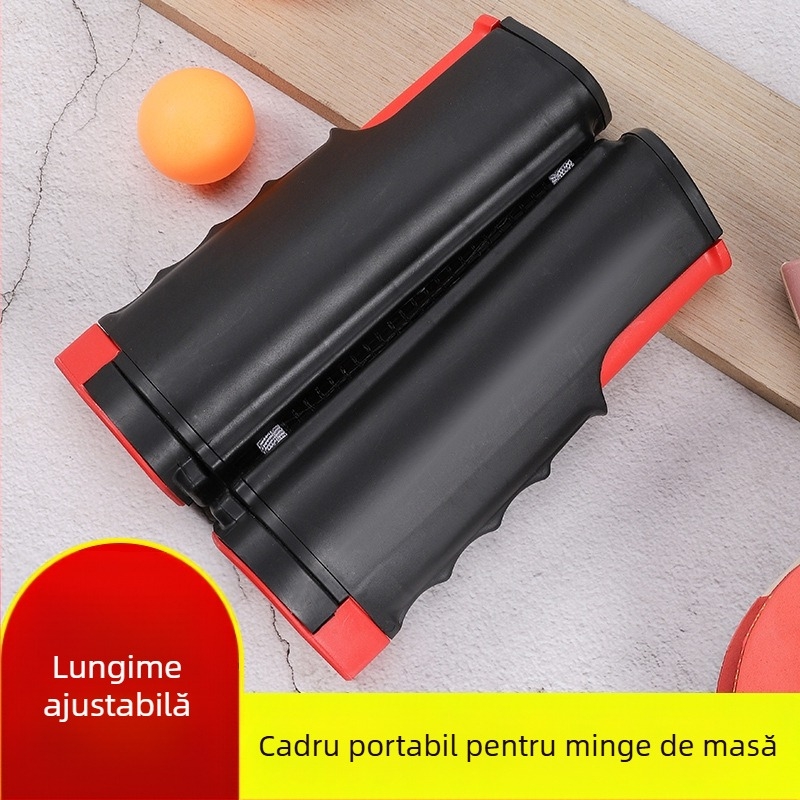 Set suport pentru plasă de tenis de masă, portabil, pentru interior/exterior, cadru de plasă extensibil standard, material PP, greutate 0,34 kg