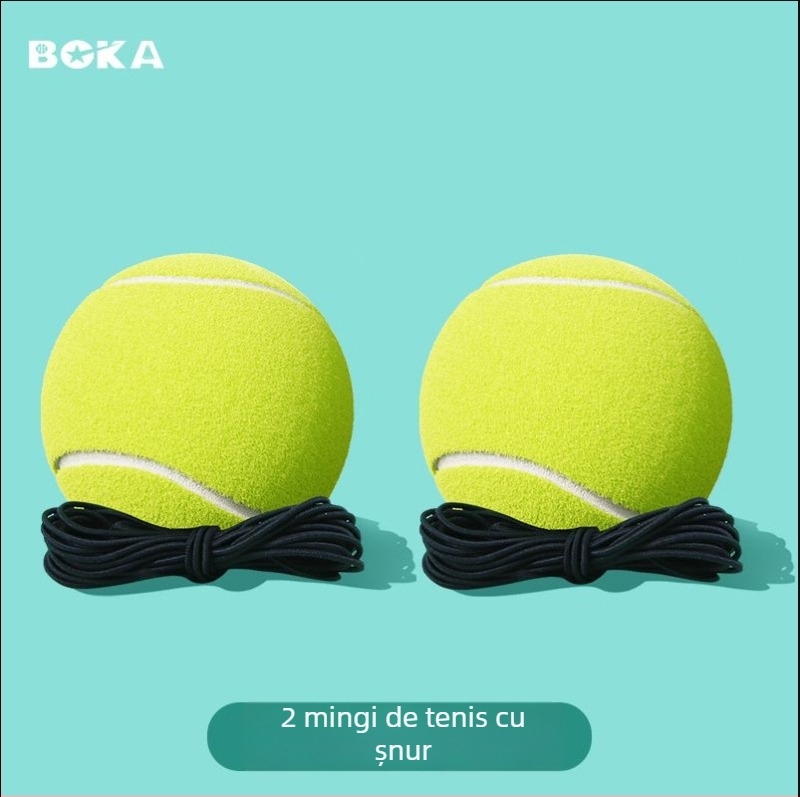 Boca antrenor de revenire pentru tenis cu sârmă elastică, purtabil, fibră sintetică, durabil, pentru începători, logo personalizabil, pentru badminton și tenis
