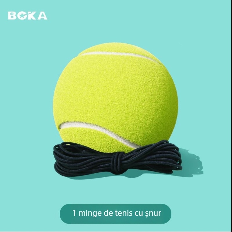 Boca antrenor de revenire pentru tenis cu sârmă elastică, purtabil, fibră sintetică, durabil, pentru începători, logo personalizabil, pentru badminton și tenis