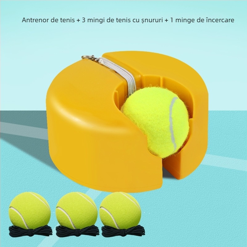 Boca antrenor de revenire pentru tenis cu sârmă elastică, purtabil, fibră sintetică, durabil, pentru începători, logo personalizabil, pentru badminton și tenis