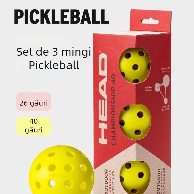 Minge de antrenament pickleball - pachet de 3 doze, material: floare de mătase