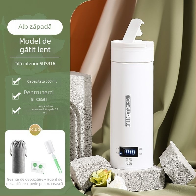 Edelle cană electrică pentru încălzire a apei, cu afișaj digital, portabilă pentru călătorii, sub 1000W, capacitate sub 1L