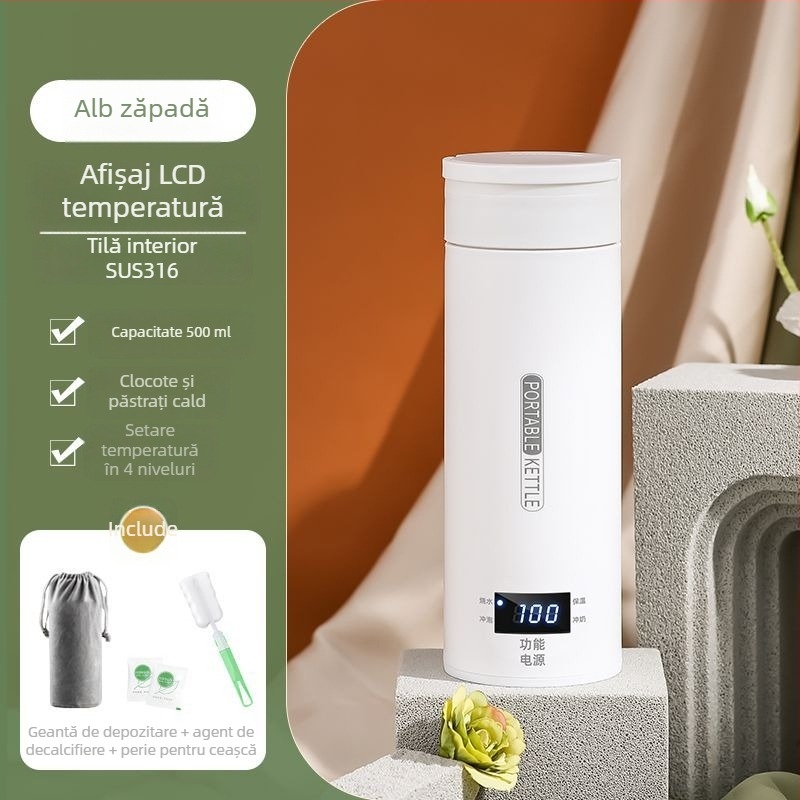 Edelle cană electrică pentru încălzire a apei, cu afișaj digital, portabilă pentru călătorii, sub 1000W, capacitate sub 1L