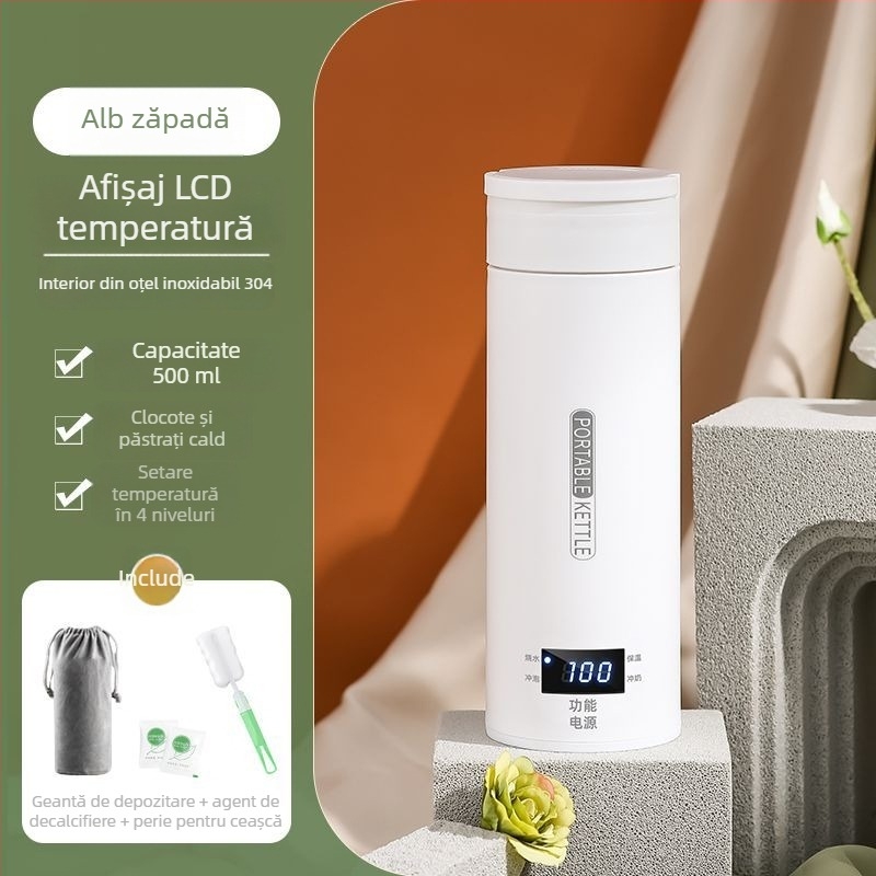 Edelle cană electrică pentru încălzire a apei, cu afișaj digital, portabilă pentru călătorii, sub 1000W, capacitate sub 1L