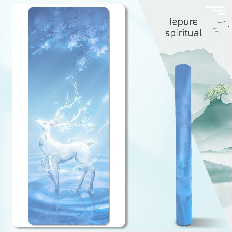 Prosop de yoga și covoraș de yoga pliabil (Material: suede + cauciuc natural; Grosime: 1.5 mm; Greutate: 1.3 kg)