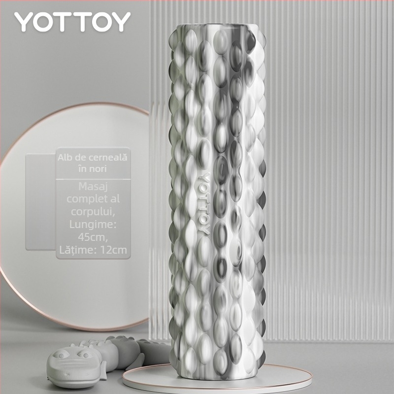 Rolă de spumă pentru relaxarea mușchilor, masajul spatelui și subțierea picioarelor – Material: Mătase florală; Brand: Altul