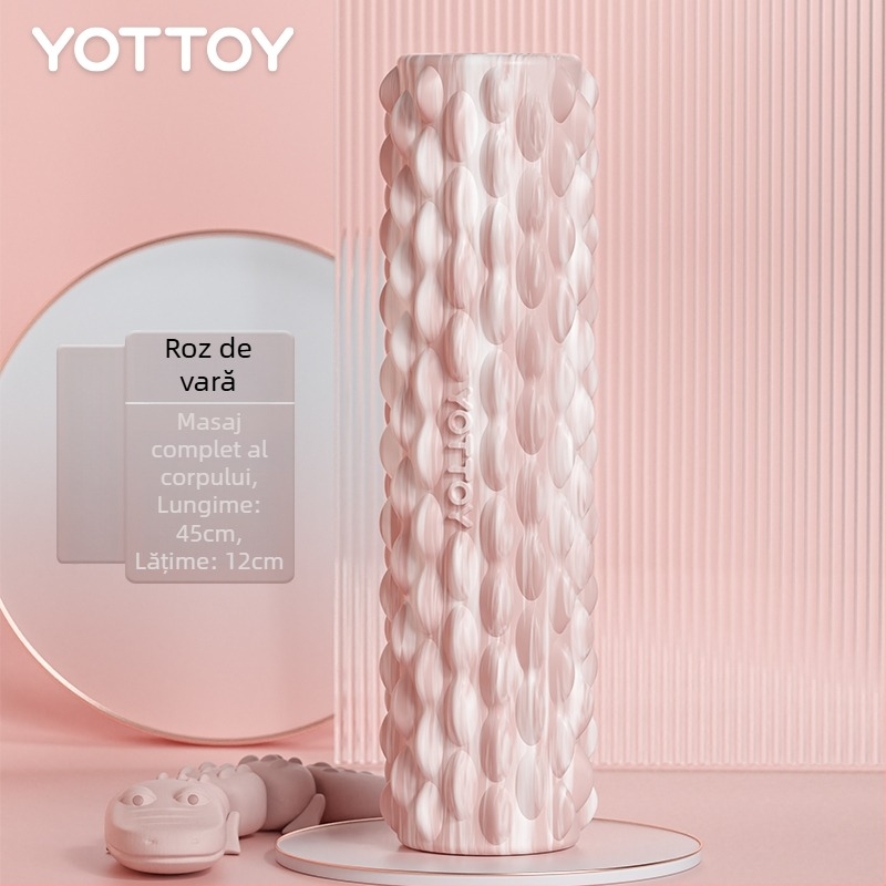 Rolă de spumă pentru relaxarea mușchilor, masajul spatelui și subțierea picioarelor – Material: Mătase florală; Brand: Altul