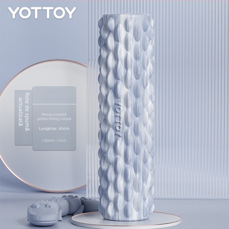 Rolă de spumă pentru relaxarea mușchilor, masajul spatelui și subțierea picioarelor – Material: Mătase florală; Brand: Altul