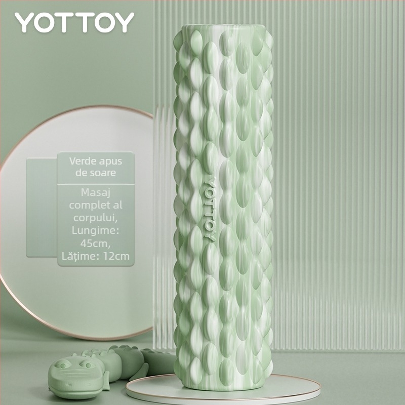 Rolă de spumă pentru relaxarea mușchilor, masajul spatelui și subțierea picioarelor – Material: Mătase florală; Brand: Altul