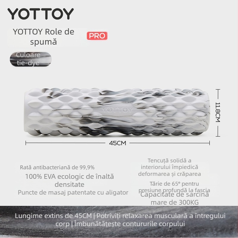 Rolă de spumă pentru relaxarea mușchilor, masajul spatelui și subțierea picioarelor – Material: Mătase florală; Brand: Altul