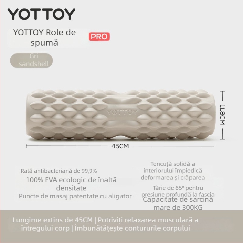 Rolă de spumă pentru relaxarea mușchilor, masajul spatelui și subțierea picioarelor – Material: Mătase florală; Brand: Altul