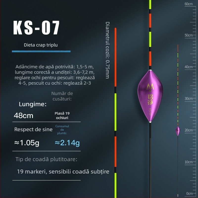 Mingzheng Nano Float pentru drift vertical – sensibilitate înaltă pentru crap și caras, model competitiv