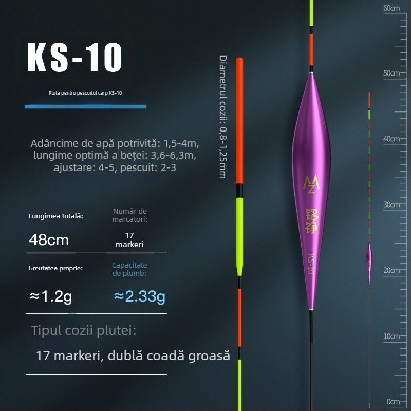 Mingzheng Nano Float pentru drift vertical – sensibilitate înaltă pentru crap și caras, model competitiv