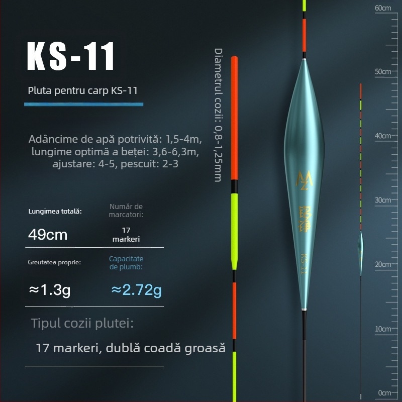 Mingzheng Nano Float pentru drift vertical – sensibilitate înaltă pentru crap și caras, model competitiv