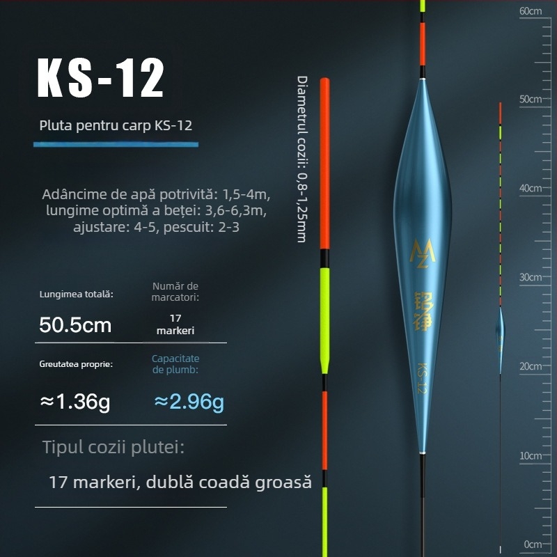 Mingzheng Nano Float pentru drift vertical – sensibilitate înaltă pentru crap și caras, model competitiv