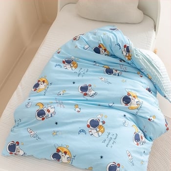 Cuvertură de pat din bumbac 100% cu model desen animat, țesătură imprimat și twill, vopsire reactiva, densitatea țesăturii 133×72