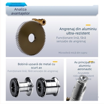 Mulină de pescuit spinning pentru năluci micro cu frână DC, ultraușoară, aruncare lungă, corp în formă de picătură