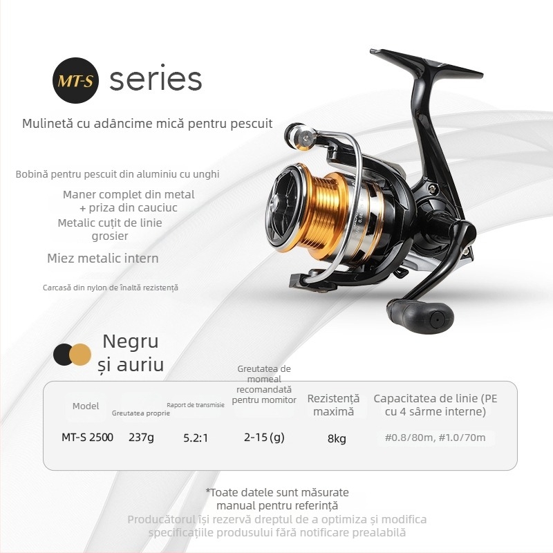 Mulinetă de pescuit Spinning FishMX – design ușor, tambur în unghi, aruncări lungi