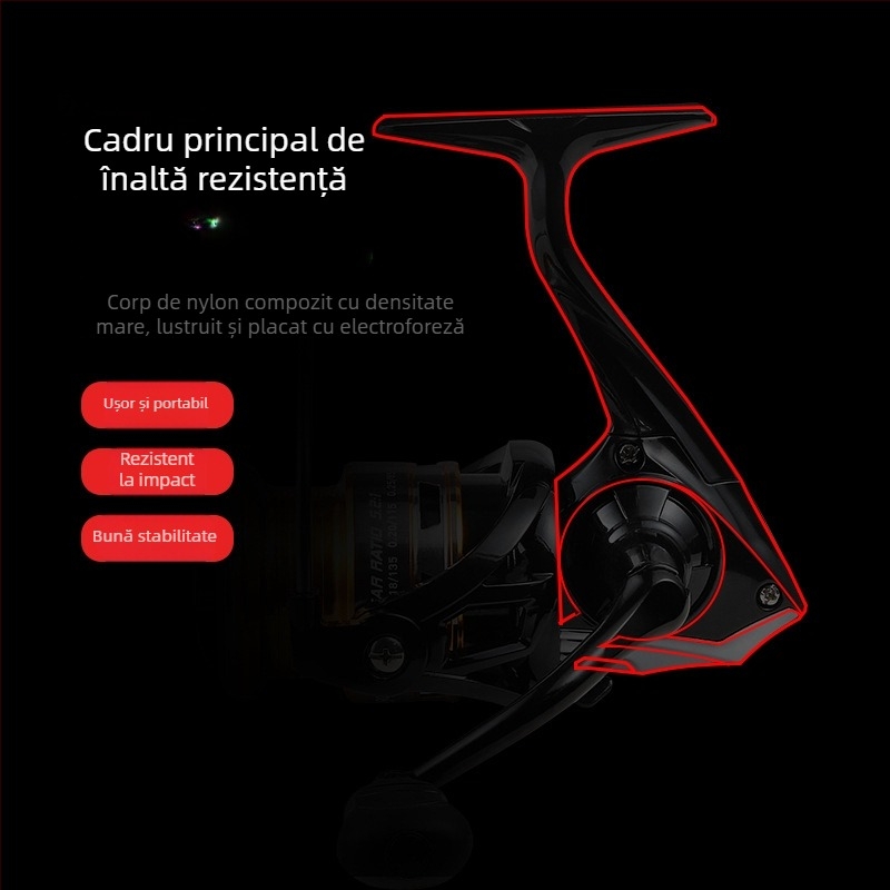 Mulinetă de pescuit Spinning FishMX – design ușor, tambur în unghi, aruncări lungi