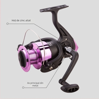 Mulină de spinning cu ax din oțel inoxidabil și rulmenți dubli pentru pescuit în mare