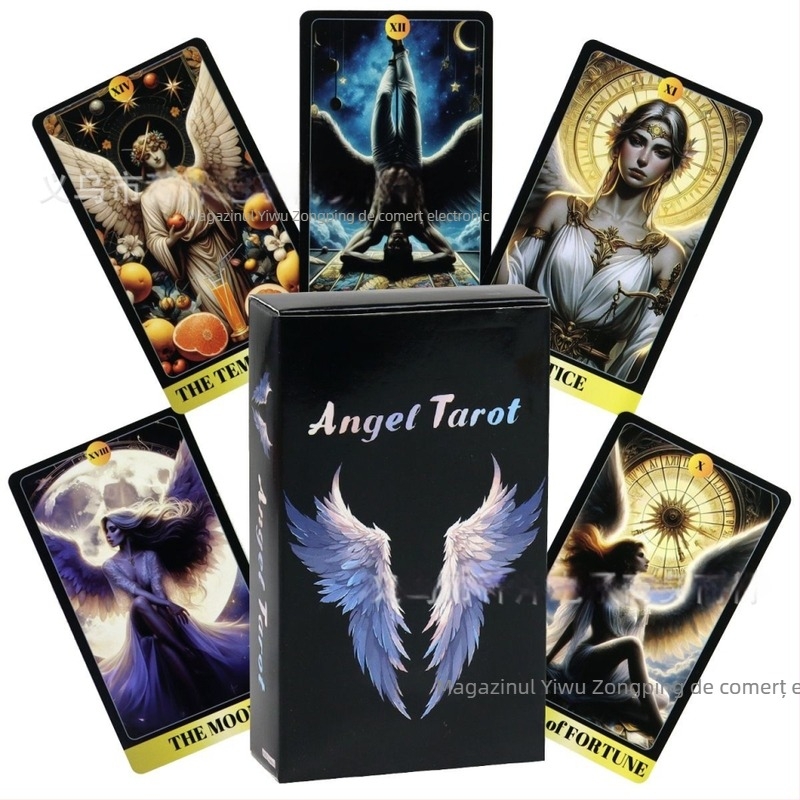 Set de Tarot Oracle – 78 de cărți, hârtie lucioasă, cărți de joc de societate, cutie colorată
