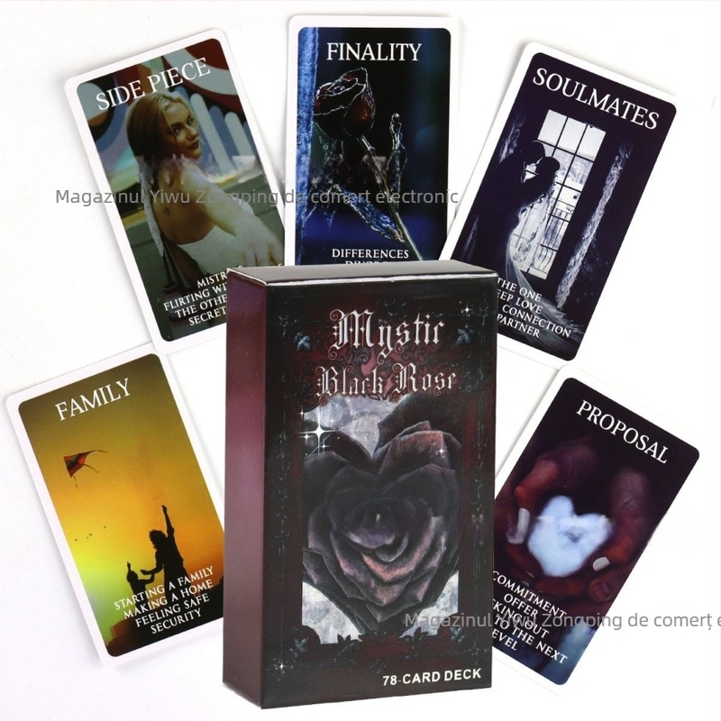 Set de Tarot Oracle – 78 de cărți, hârtie lucioasă, cărți de joc de societate, cutie colorată