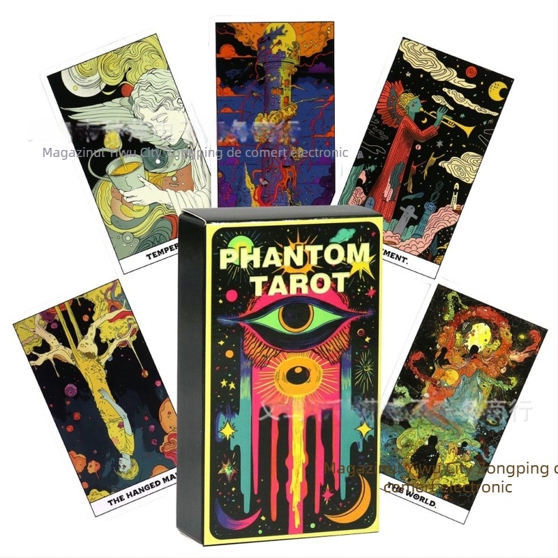 Set de Tarot Oracle – 78 de cărți, hârtie lucioasă, cărți de joc de societate, cutie colorată