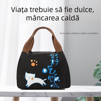 BNRU Geantă termică pentru prânz în stil coreean, impermeabilă, minimalistă modernă, modelul 006