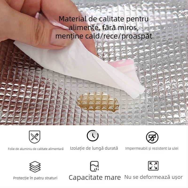 BNRU Geantă termică pentru prânz în stil coreean, impermeabilă, minimalistă modernă, modelul 006