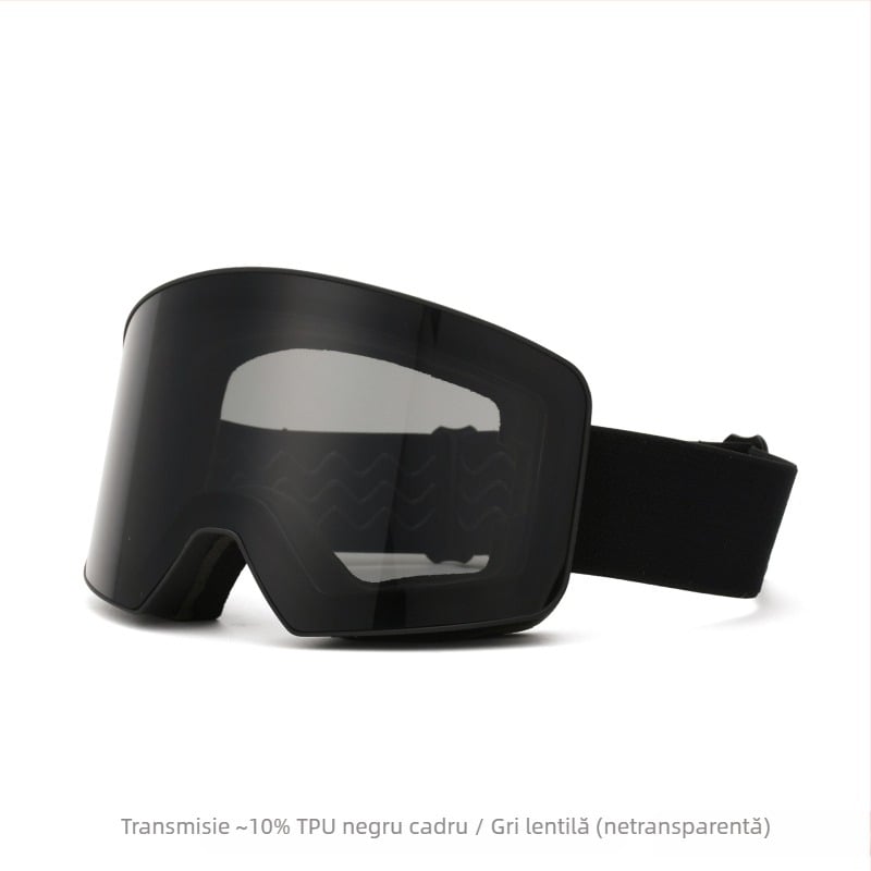 Ochelari de schi cu strat dublu antiaburire, ramă TPU, pentru adulți, protecție oculară