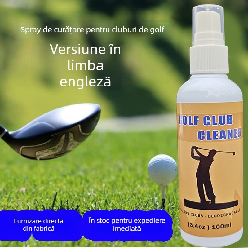 Curățitor pentru cluburi de golf – spray de suprafață pentru fieri și putter, elimină murdăria, iarba și nisipul; 150 g; imprimare logo disponibilă; personalizare disponibilă