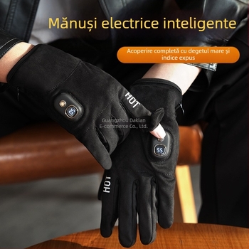 Mănuși electrice încălzite – Reîncărcabile, Material polar, Unisex, pentru schi