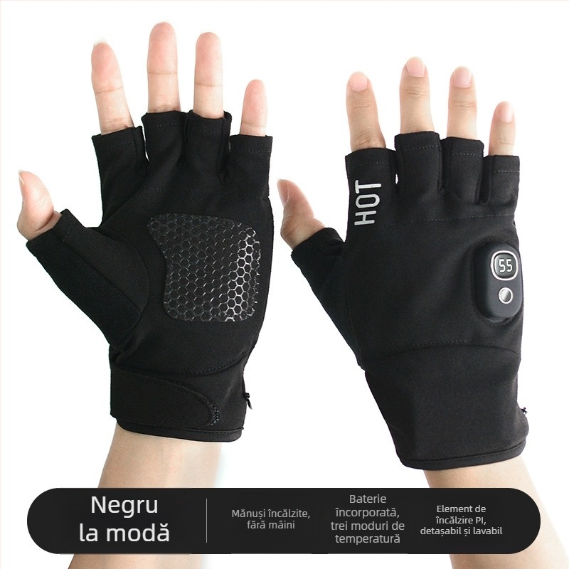 Mănuși electrice încălzite – Reîncărcabile, Material polar, Unisex, pentru schi