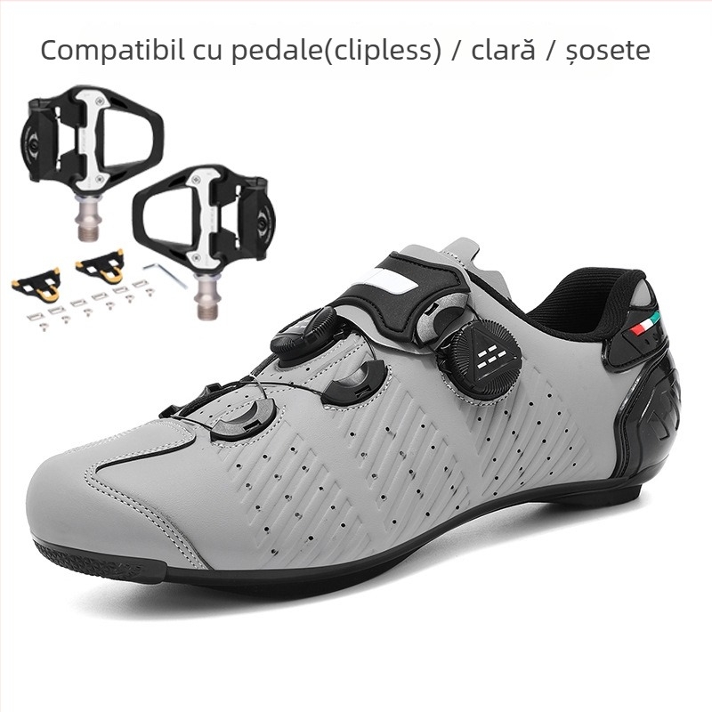 Pantofi de ciclism pentru drum și MTB – respirabili, antiderapant, cu susținere, talpă rigidă, unisex