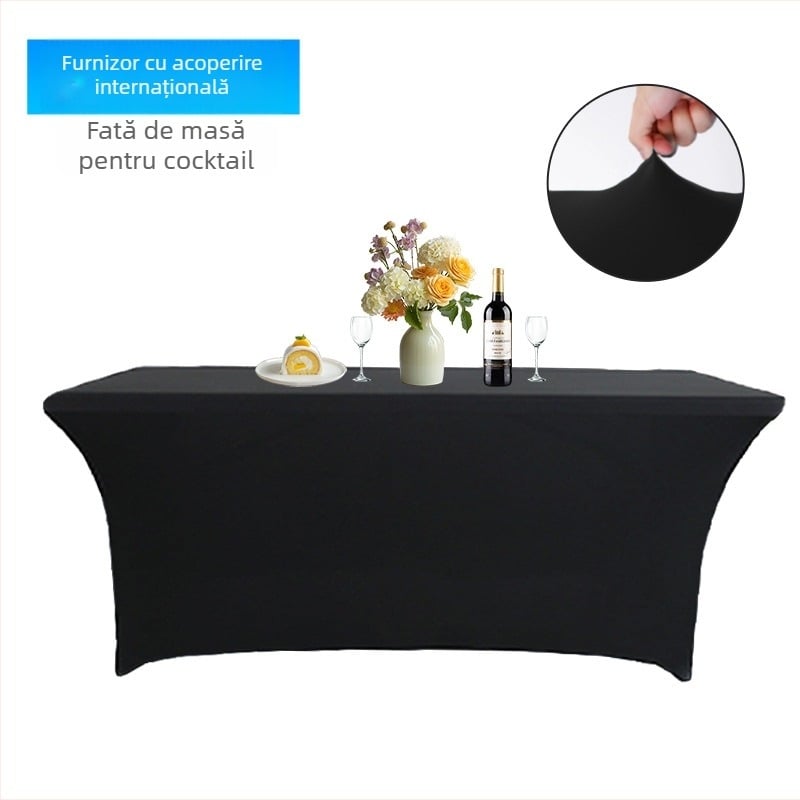 Față de masă pătrată din poliester, monocromă, pentru nunți și hoteluri