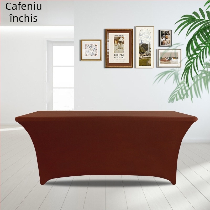 Față de masă pătrată din poliester, monocromă, pentru nunți și hoteluri